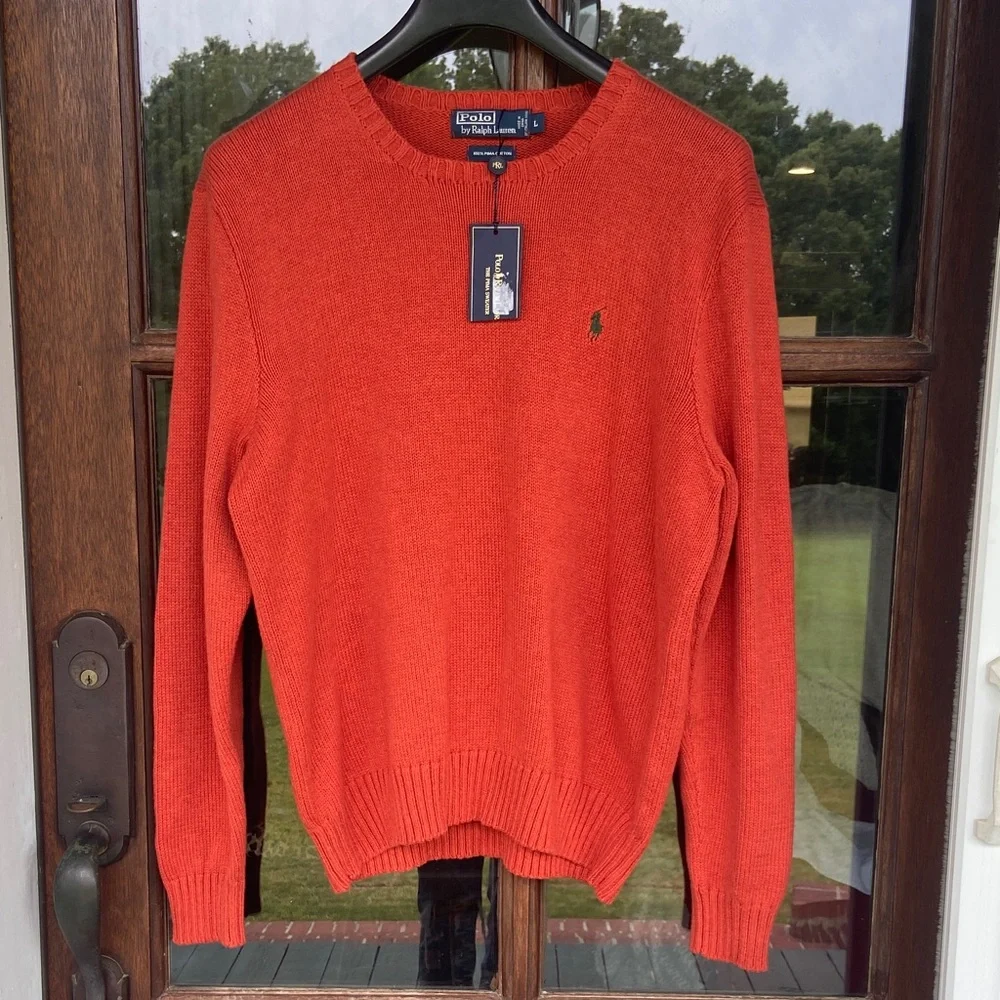 Polo Ralph Lauren 100% Pima‎ Cotton Sweater. NWT. Size L